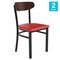 Flash Furniture Red Vinyl Dining Chairs - Natural Wood Backs, 2PK 2-XU-DG6V5RDV-WAL-GG - alternate 10
